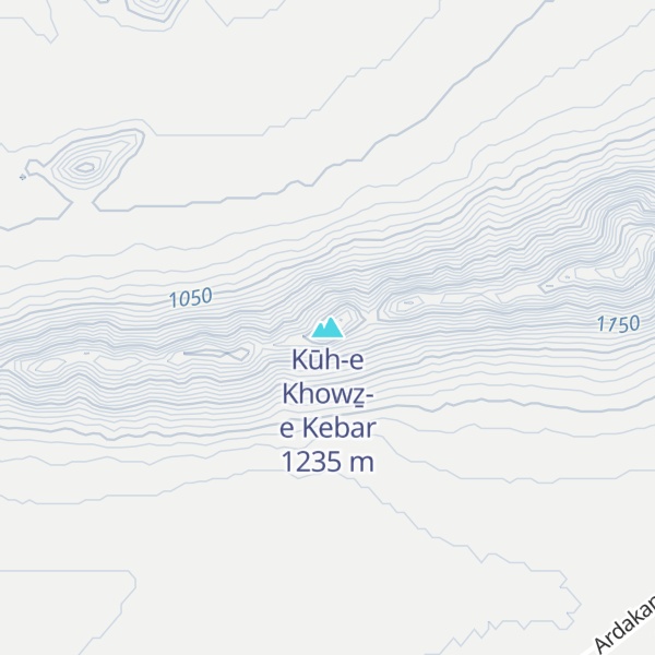 Map of Kūh-e Khowẕ-e Kebar
