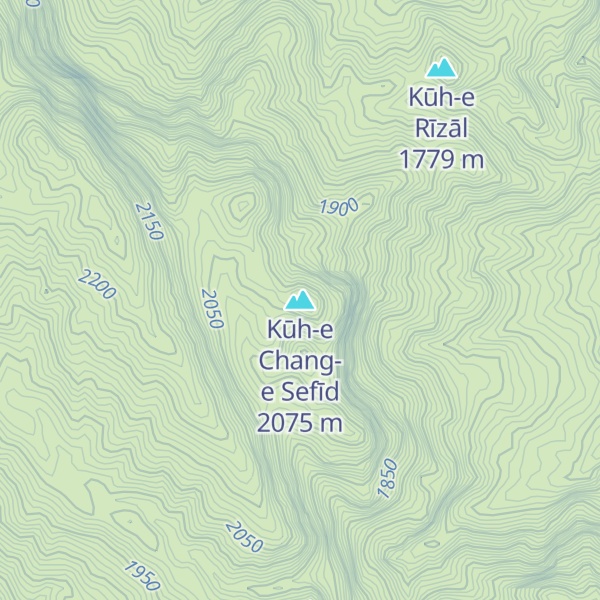 Map of Kūh-e Chang-e Sefīd