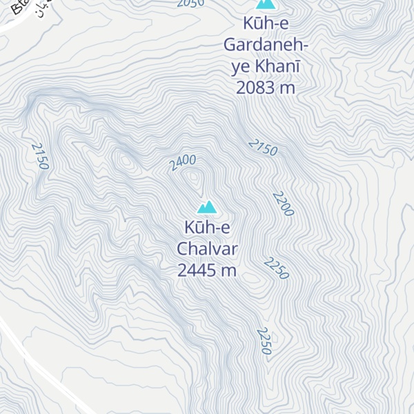 Map of Kūh-e Chalvar