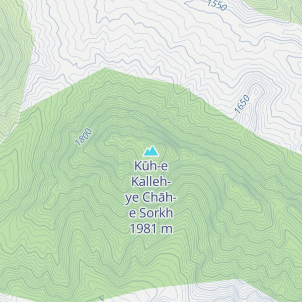 Map of Kūh-e Kalleh-ye Chāh-e Sorkh