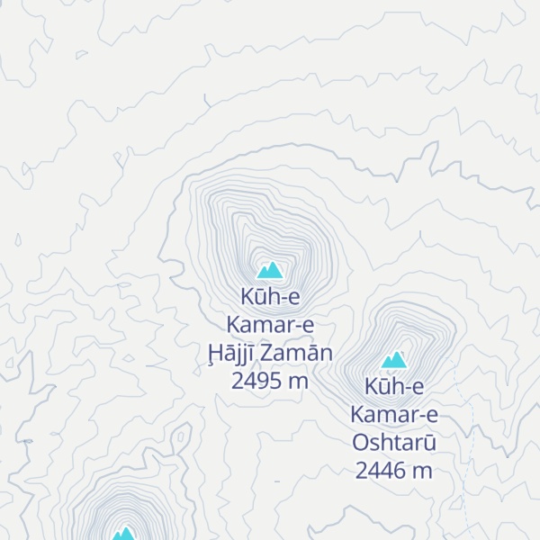 Map of Kūh-e Kamar-e Ḩājjī Zamān