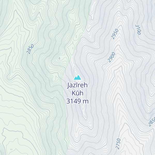 Map of Jazīreh Kūh