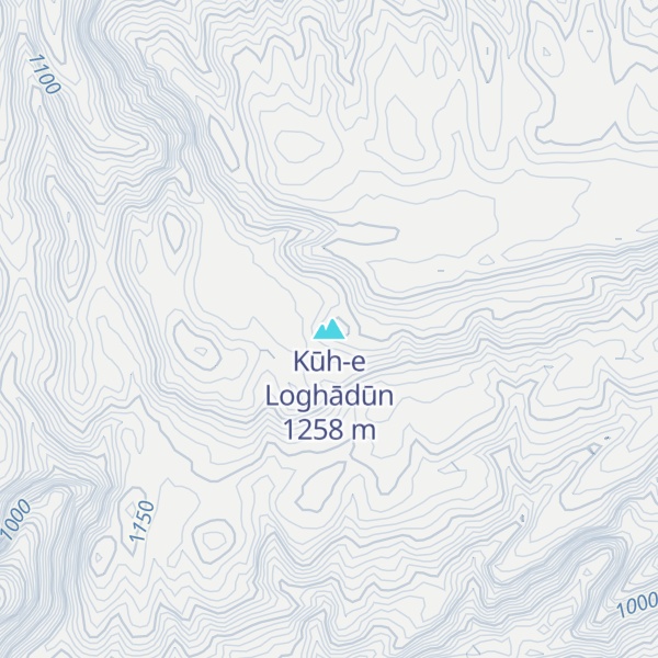 Map of Kūh-e Loghādūn