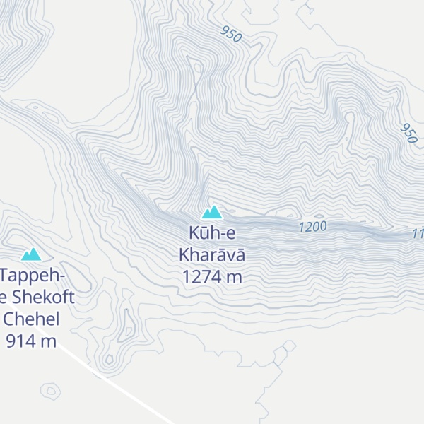 Map of Kūh-e Kharāvā