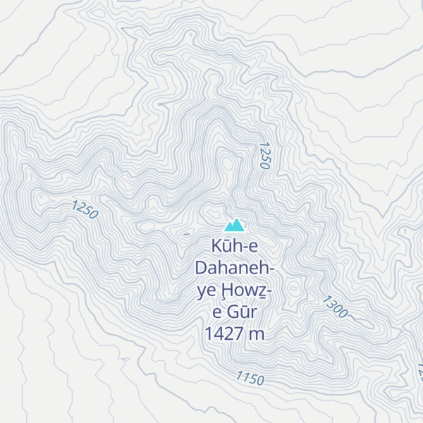 Map of Kūh-e Dahaneh-ye Ḩowẕ-e Kebar