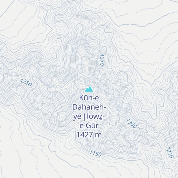 Map of Kūh-e Dahaneh-ye Ḩowẕ-e Gūr