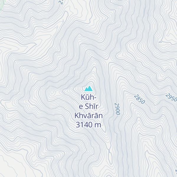Map of Kūh-e Shīr Khvārān
