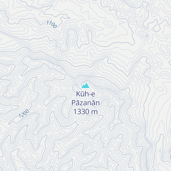 Map of Kūh-e Pāzanān
