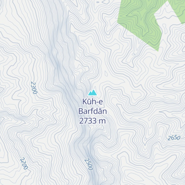 Map of Kūh-e Barfdān