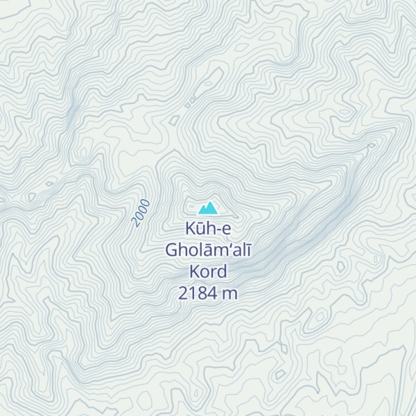 Map of Kūh-e Gholām‘alī Kord