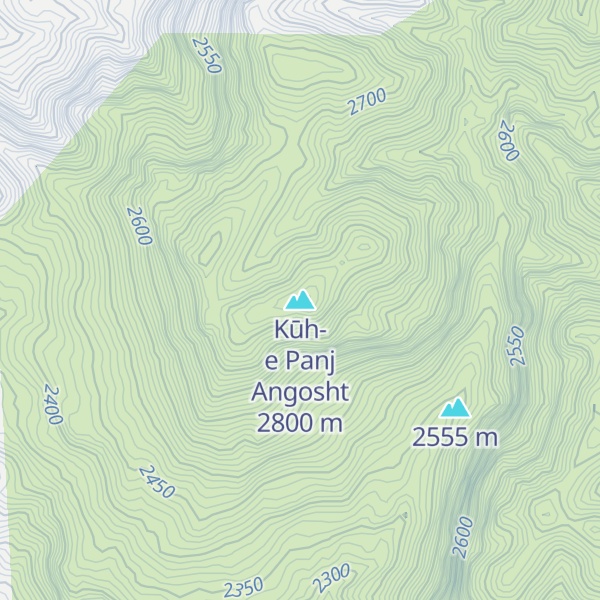 Map of Kūh-e Panj Angosht