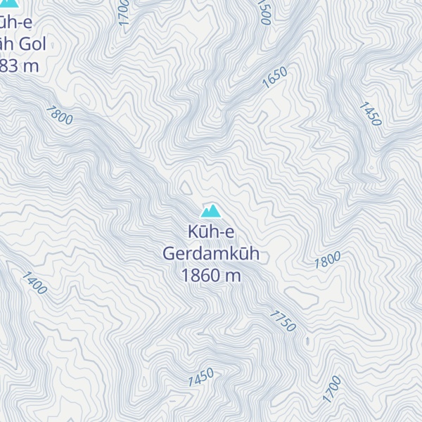 Map of Kūh-e Gerdamkūh
