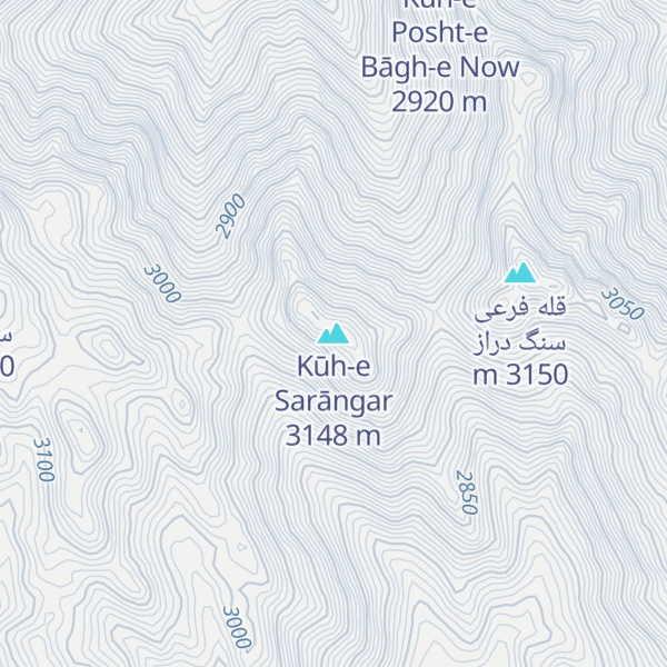 Map of Kūh-e Sarāngar