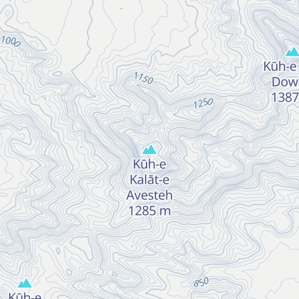 Map of Kūh-e Kalāt-e Avesteh