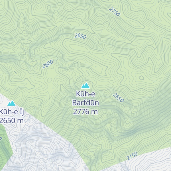 Map of Kūh-e Barfdūn
