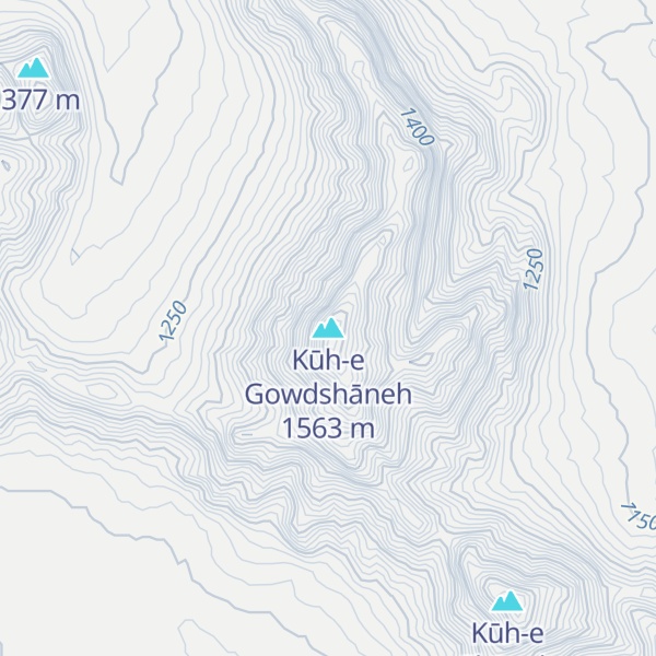 Map of Kūh-e Gowdshāneh