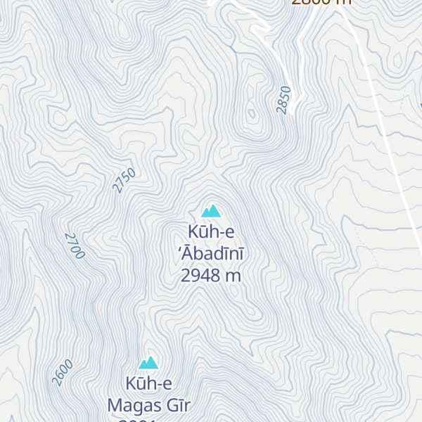 Map of Kūh-e ‘Ābadīnī