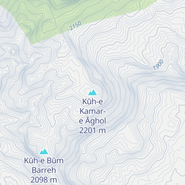 Map of Kūh-e Kamar-e Āghol