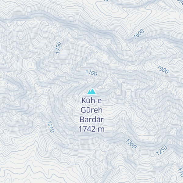Map of Kūh-e Gūreh Bardār