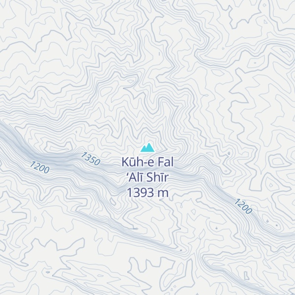 Map of Kūh-e Fal ‘Alī Shīr