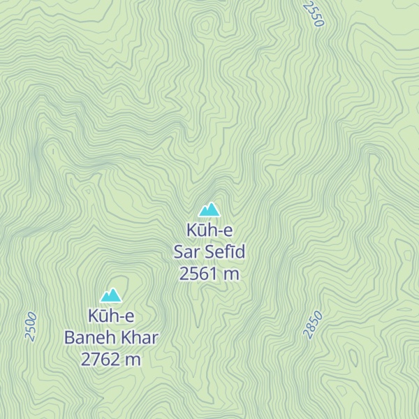 Map of Kūh-e Sar Sefīd
