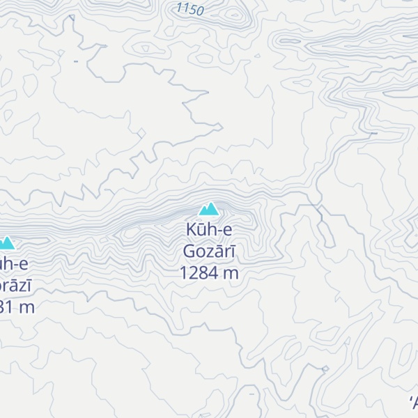 Map of Kūh-e Gozārī