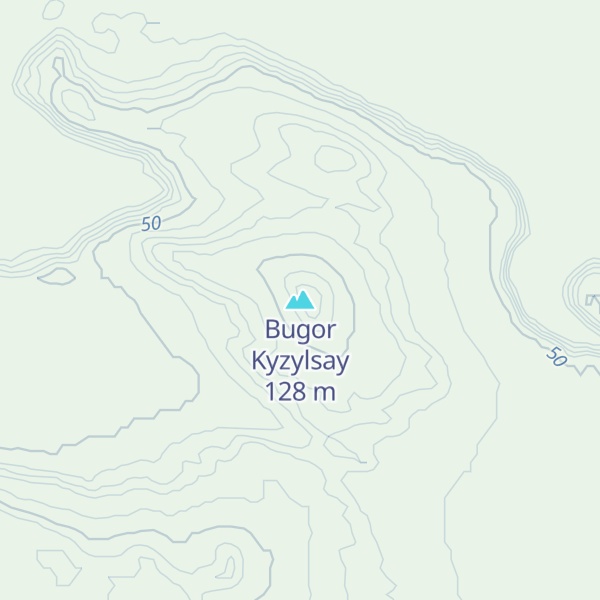 Map of Bugor Kyzylsay