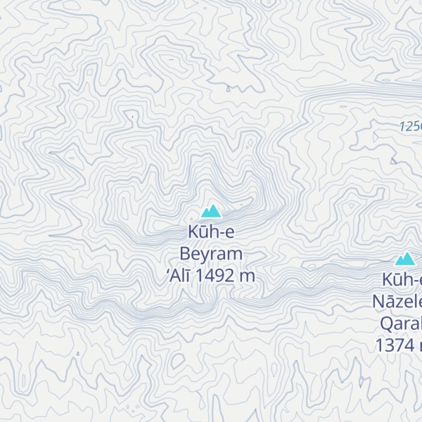 Map of Kūh-e Beyram ‘Alī