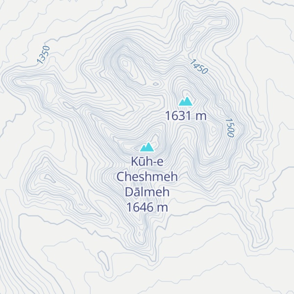 Map of Kūh-e Cheshmeh Dālmeh