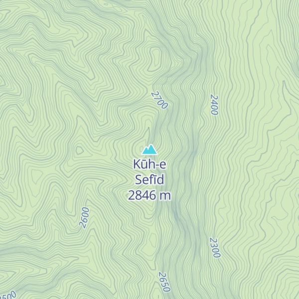 Map of Kūh-e Sefīd