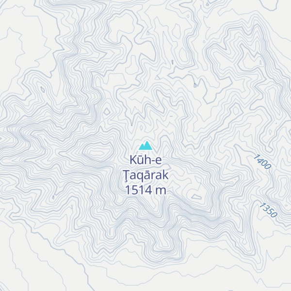 Map of Kūh-e Ţaqārak