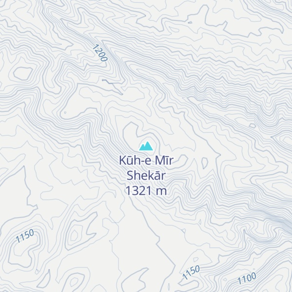 Map of Kūh-e Mīr Shekār