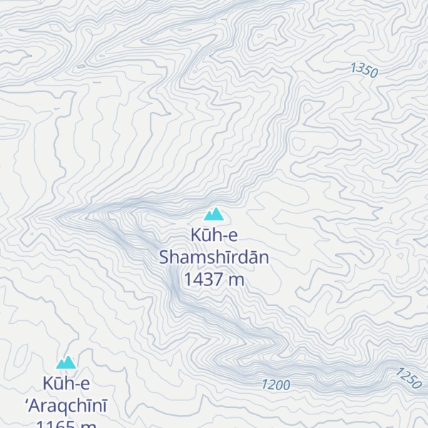 Map of Kūh-e Shamshīrdān