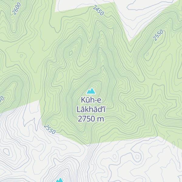 Map of Kūh-e Lākhād’ī