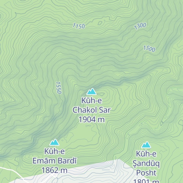 Map of Kūh-e Chakol Sar