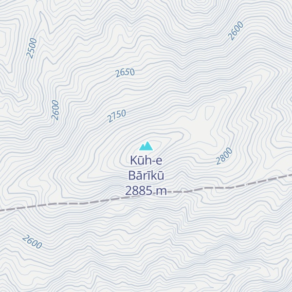 Map of Kūh-e Bārīkū