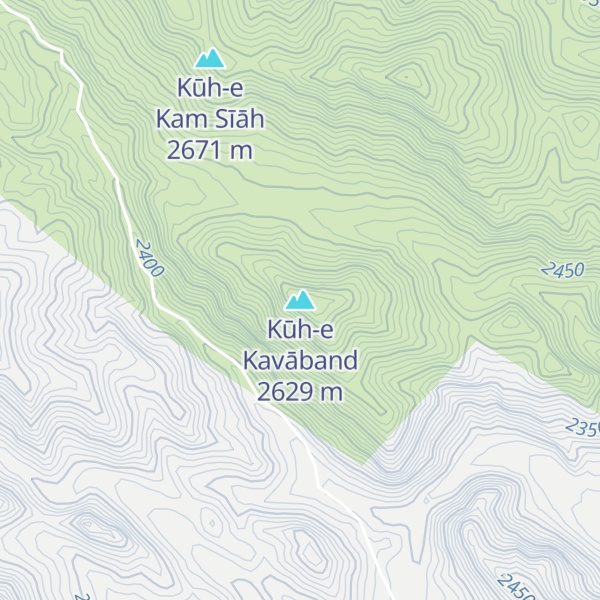 Map of Kūh-e Kavāband