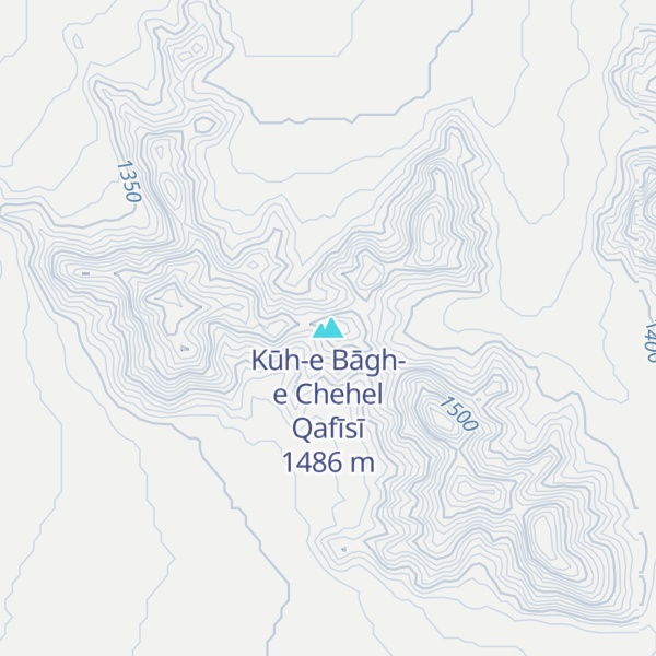 Map of Kūh-e Bāgh-e Chehel Qafīsī