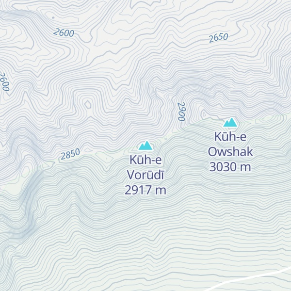 Map of Kūh-e Vorūdī