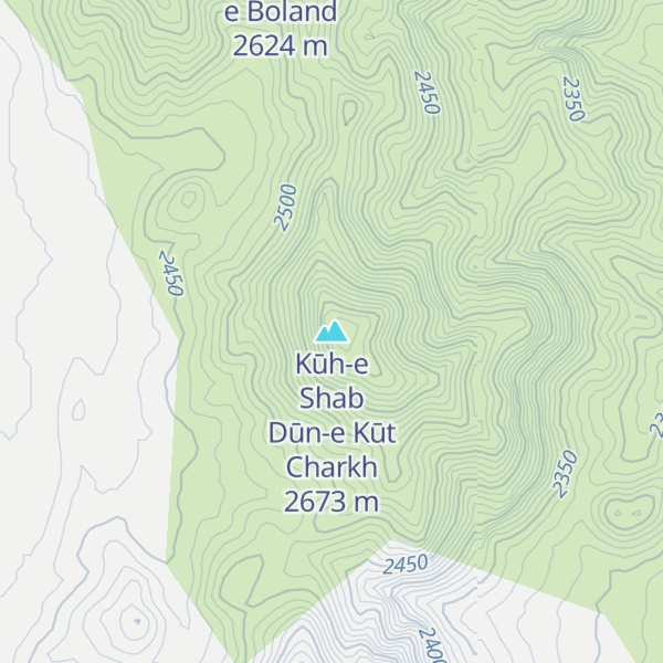 Map of Kūh-e Shab Dūn-e Kūt Charkh