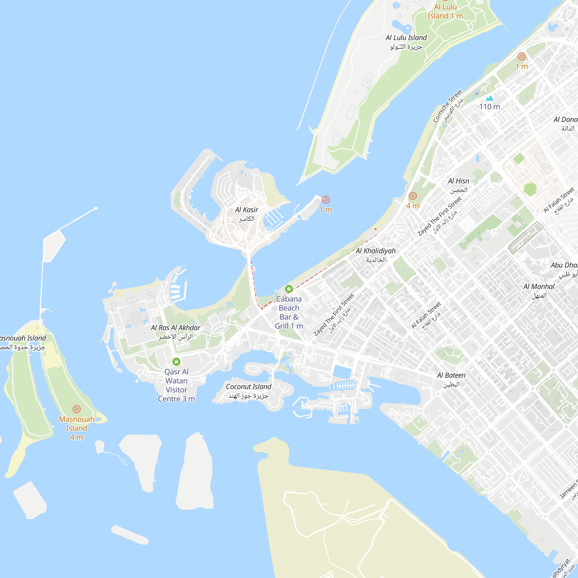 Cabana Beach Bar & Grill map