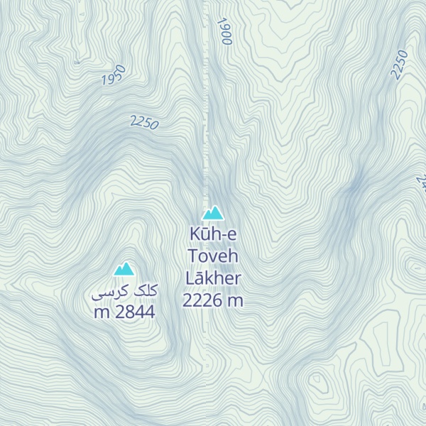 Map of Kūh-e Toveh Lākher