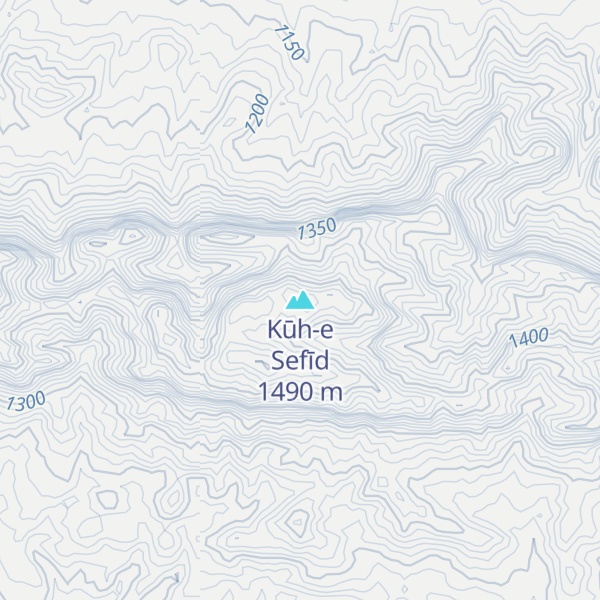 Map of Kūh-e Sefīd