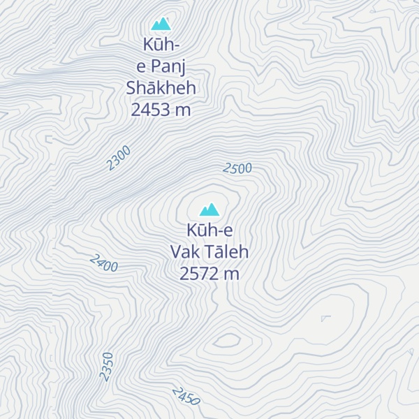 Map of Kūh-e Vak Tāleh