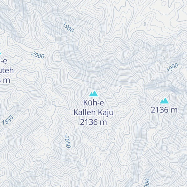 Map of Kūh-e Kalleh Kajū