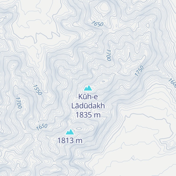 Map of Kūh-e Lādūdakh