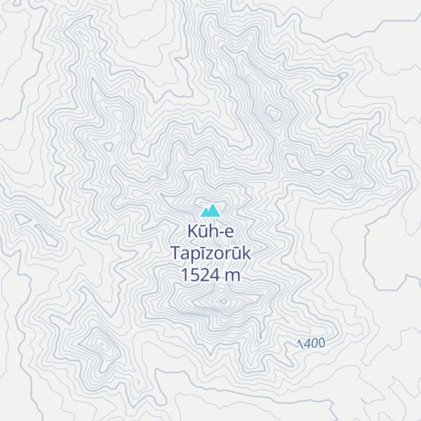 Map of Kūh-e Tapīzorūk