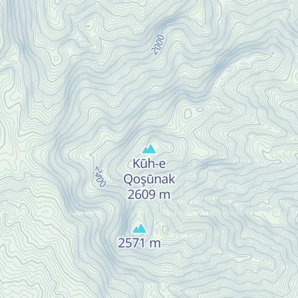 Map of Kūh-e Qoşūnak