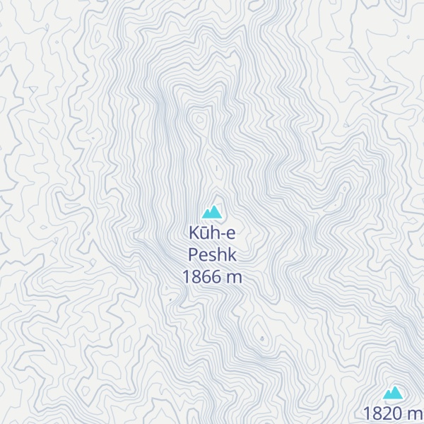 Map of Kūh-e Peshk