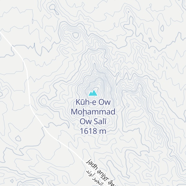 Map of Kūh-e Ow Moḩammad Ow Salī